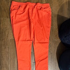 Vibrant Salmon Pajama Jeans for Women